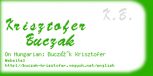 krisztofer buczak business card